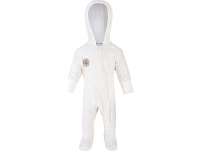 Little Angel overal podšitý DR Outlast® - krémová barevné tečky/bílá káva (Velikost 56)