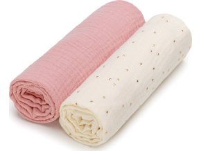 T-TOMI BIO Mušelínové pleny Rose sparkle