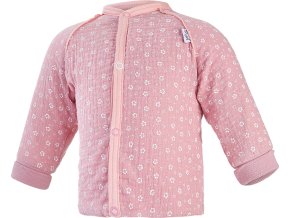 Little Angel kabátek podšitý Outlast® - starorůžová kytičky/sv.broskvová (Velikost 56)