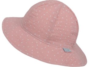 ESITO Dívčí klobouk mušelín Cameo pink DOT