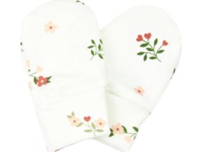 enie baby Novorozenecké rukavičky vel. 50-56 FLOWER CREME