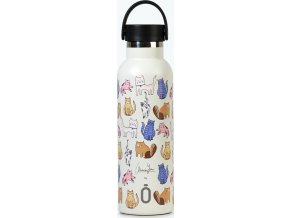 Runbott Termoláhev 600 ml Cats White