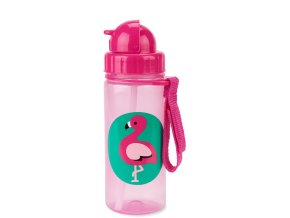 SKIPHOP SKIP HOP Zoo Hrnek s brčkem PP bez PVC a BPA Plameňák 12m+