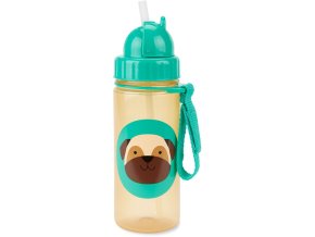 SKIPHOP SKIP HOP Zoo Hrnek s brčkem PP bez PVC a BPA Mopslík 12m+