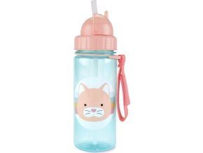 SKIPHOP SKIP HOP Zoo Hrnek s brčkem PP bez PVC a BPA Kočka 12m+