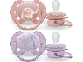 PHILIPS AVENT Philips AVENT Šidítko Ultrasoft Premium Zvířátko 0-6m dívka, 2 ks