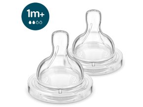 PHILIPS AVENT Philips AVENT Dudlík na láhev Anti-colic pomalý průtok 1m+, 2 ks