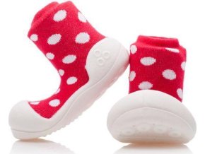 ATTIPAS ATTIPAS Botičky Polka Dot AD06 Red L vel.21,5, 116-125 mm