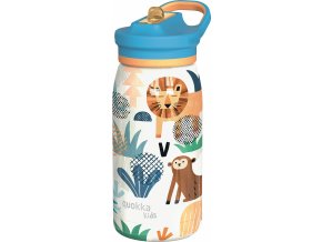 Quokka Nerezová termoláhev s pítkem Pop Kids Safari 445 ml