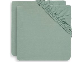 Jollein Prostěradlo napínací 120x60 cm 2 ks Ash Green