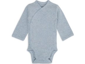 LODGER Body s dlouhým rukávem Melange Blue Fogg vel. 80
