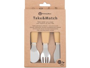 PETITEMARS PETITE&MARS Sada příborů s nerezové oceli Take&Match Intense Ochre 12m+