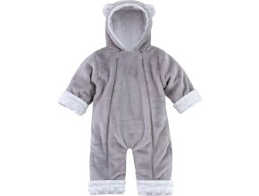 ESITO | Zimní kojenecký overal Minky Teddy White (Velikost 80 - 86)