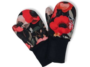 ESITO | Palcové rukavice softshell Vlčí máky - 5 - 7 let