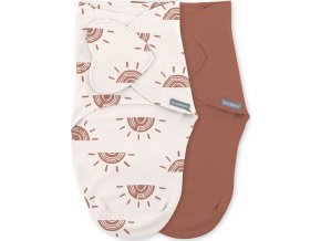 INGENUITY INGENUITY Zavinovačka SwaddleMe™ Ulitka bavlna Rising sun 2ks 0,5 TOG 0-3m
