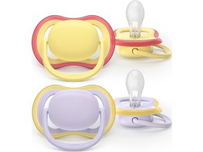 PHILIPS AVENT Philips AVENT Šidítko Ultra air fialová/žlutá 0-6m dívka, 2ks
