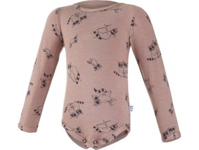 Little Angel body tričko smyk TISK Outlast® - oříšková mývalové (Velikost 62)