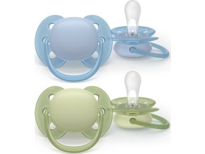PHILIPS AVENT Philips AVENT Šidítko Ultrasoft Premium 0-6m chlapec, 2 ks