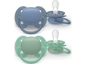 PHILIPS AVENT Philips AVENT Šidítko Ultrasoft Premium 6-18m chlapec, 2 ks