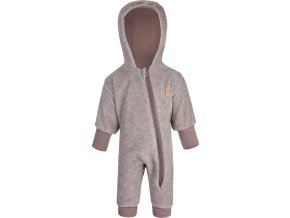 Little Angel overal FLEECE BAMBUS Outlast® - hnědý melír/oříšková (Velikost 74)