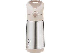 Termoska na pití s brčkem 350 ml - béžová