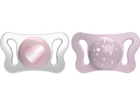 CHICCO CHICCO Dudlík Physio Micro silikonový 0-2m holka 2 ks