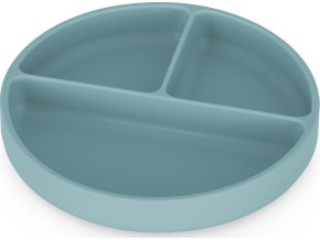 PETITEMARS PETITE&MARS Talířek silikonový dělící kulatý Take&Match Frosted Sky 6m+
