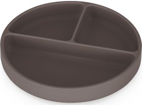 PETITEMARS PETITE&MARS Talířek silikonový dělící kulatý Take&Match Bitter Cocoa 6m+