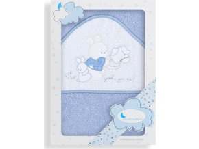 Interbaby OSUŠKA froté 100x100 KRÁLÍČEK MAMINKA - modrá