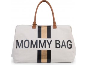 Childhome Přebalovací taška Mommy Bag Big Off White / Black Gold