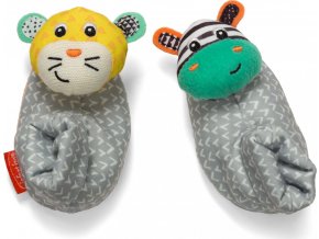 Infantino Chrastítka na nožičky Zebra & Tygr