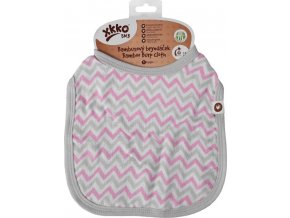 Bambusový bryndáček XKKO BMB - Scandinavian Baby Pink Chevron