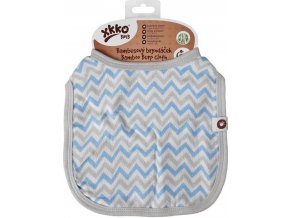 Bambusový bryndáček XKKO BMB - Scandinavian Baby Blue Chevron