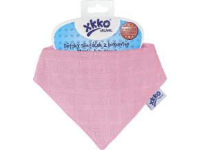 Dětský slintáček XKKO Organic Staré časy Light Pink