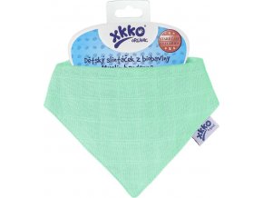 Dětský slintáček XKKO Organic Staré časy Light Green