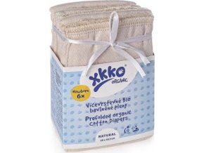 Vícevrstvé plenky XKKO Organic (4/8/4) - Newborn Natural