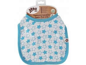 Bambusový bryndáček XKKO BMB - Little Stars Cyan
