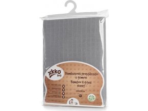 Bambusové prostěradlo s gumou XKKO BMB 120x60 - Baby Grey