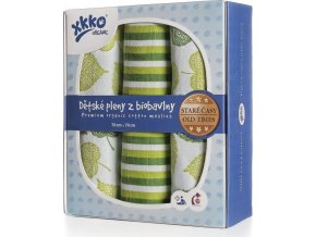 Dětské pleny z biobavlny XKKO Organic 70x70 Staré časy - Lípa