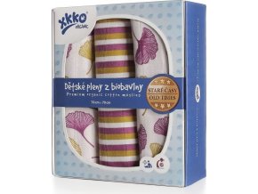 Dětské pleny z biobavlny XKKO Organic 70x70 Staré časy - Jinan