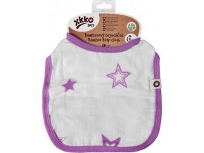 Bambusový bryndáček XKKO BMB - Lilac Stars
