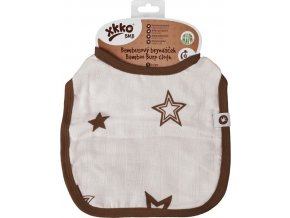 xkko burp cloth natural brown stars m 1