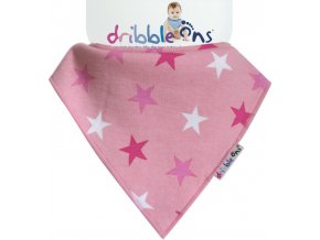 Dribble Ons Designer Pink Stars