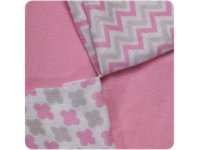 Bambusové ubrousky XKKO BMB 30x30 - Scandinavian Baby Pink MIX