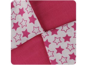 Bambusové ubrousky XKKO BMB 30x30 - Little Stars Magenta MIX