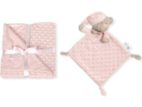 Interbaby DEKA MĚKKÁ KULIČKY + PŘÍTULKA 80x110 - růžová