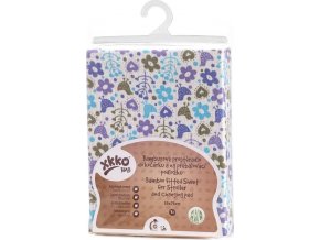 Bambusové prostěradlo s gumou XKKO BMB 120x60 - Flowers&Birds For Boys
