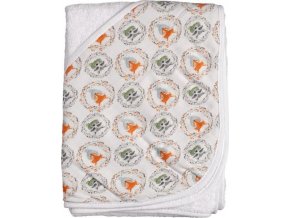 xkko bmb hooded towel 90x90 fox raccoon fold