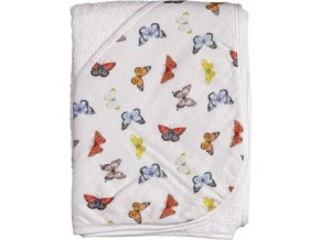xkko bmb hooded towel 90x90 butterflies fold