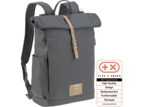 Lässig 4family Green Label Rolltop Backpack anthracite